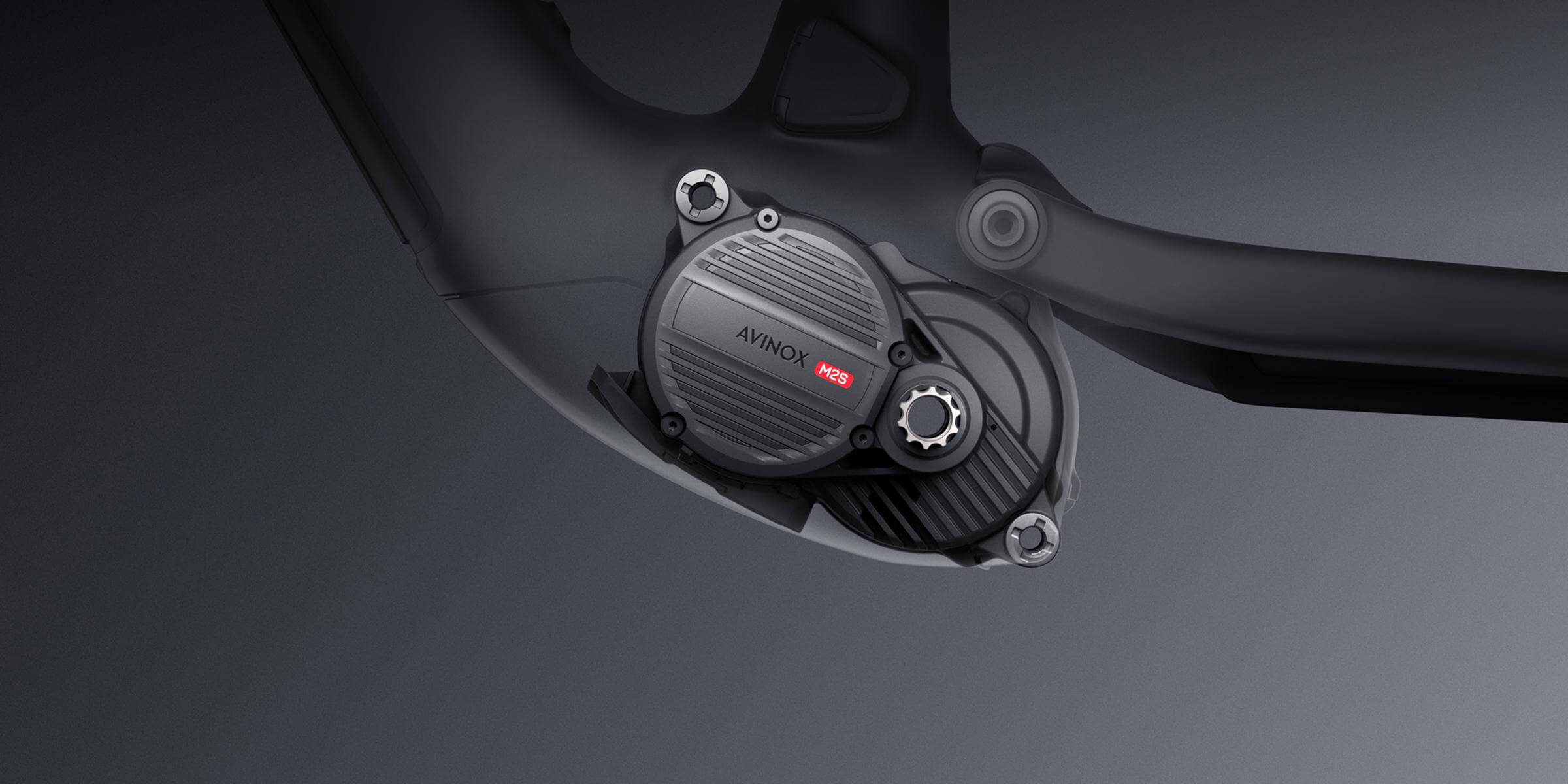 avinox e bike drive unit integrated into a mountain bike frame